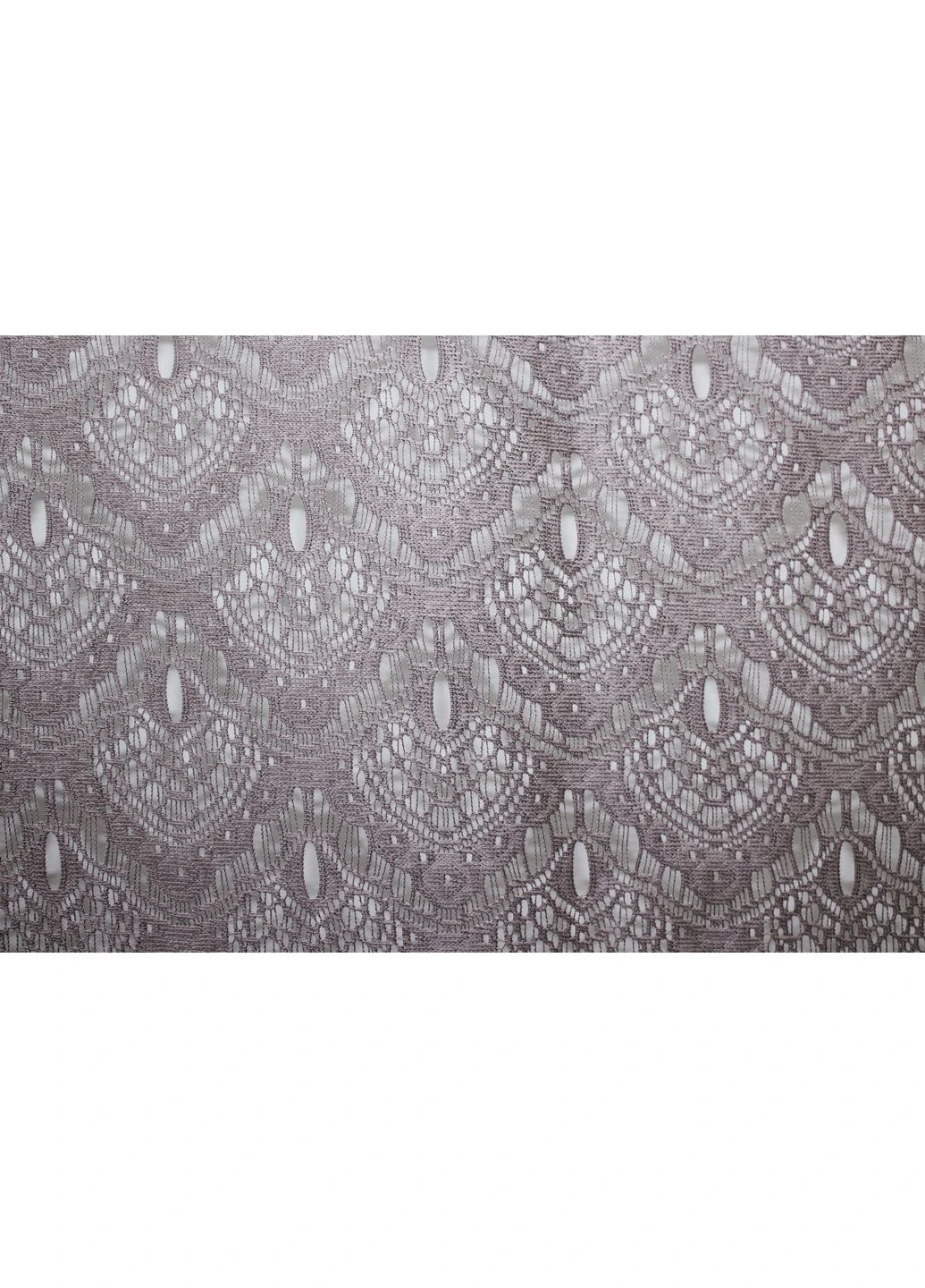 Кухонна арка № 000к з макраме баклажановий з кремовим 280х180 см (51-123) VR-Textil (299633506)