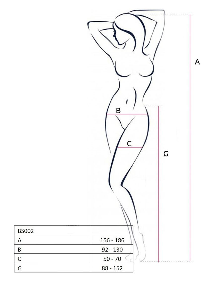 Бодистокинг BS002 white, имитация чулок и пояса Passion (297573835)