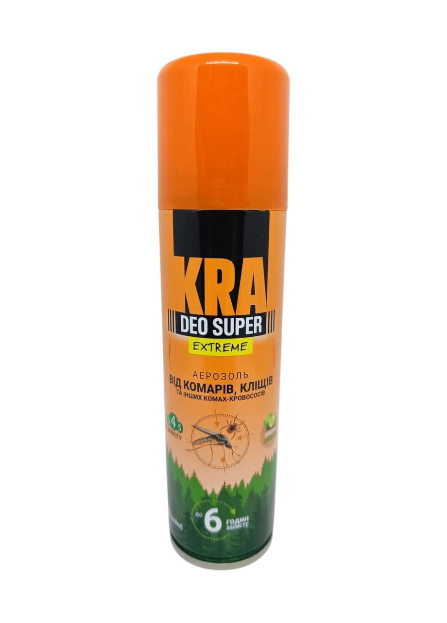 Аэрозоль KRA deo super Extreme от комаров, мошек и других насекомых 150мл No Brand (352768694)