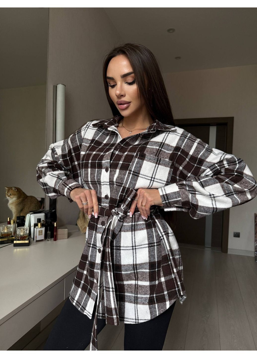 Коричневая рубашка Osoblyva