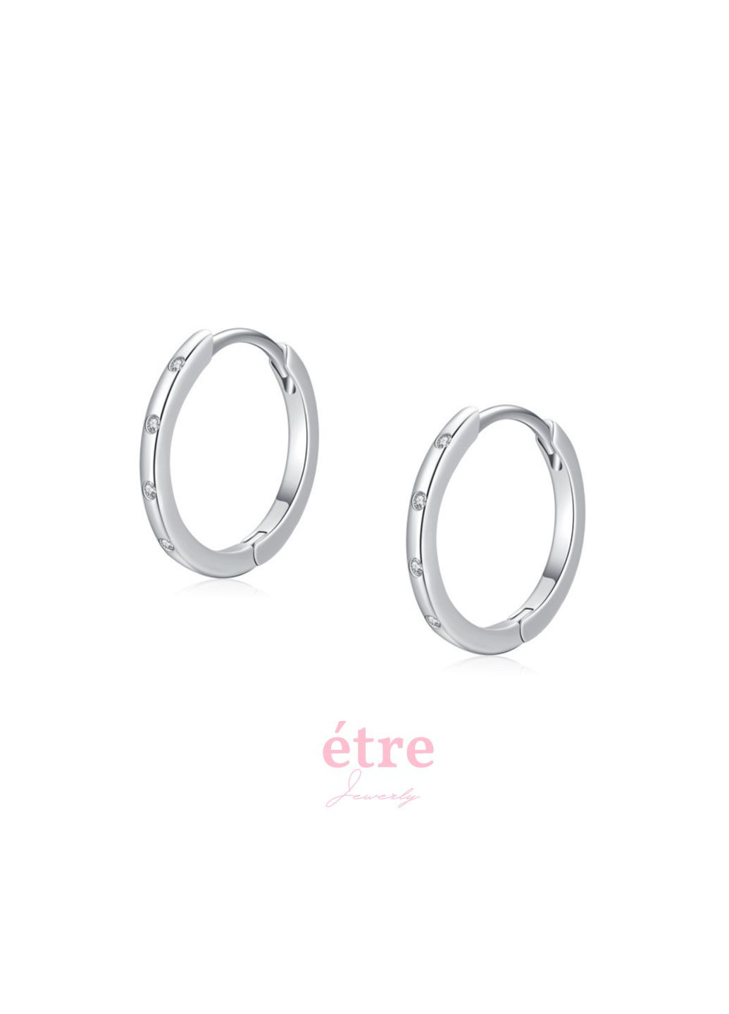 Серьги кольца серебряные минимализм, стильные серебряные S 925 серьги кольца, модные кольца подарок девушке СКС5 Италия Etre (292318477)