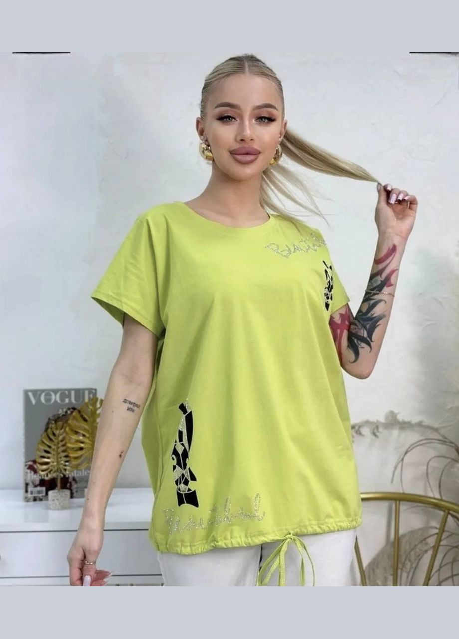 Женская футболка батал с принтом Україна - (332621069)