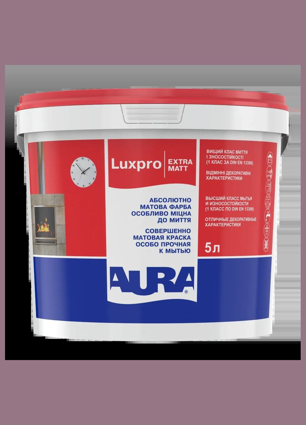 Фарба інтер'єрна матова LUX PRO EXTRAMATT Біла 5л AURA (317290565)