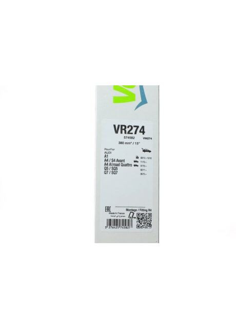 Щітка склоочисника (задня) (380mm) Audi A1/A4/Q7 10 574582 (opt-om) Valeo (360501009)