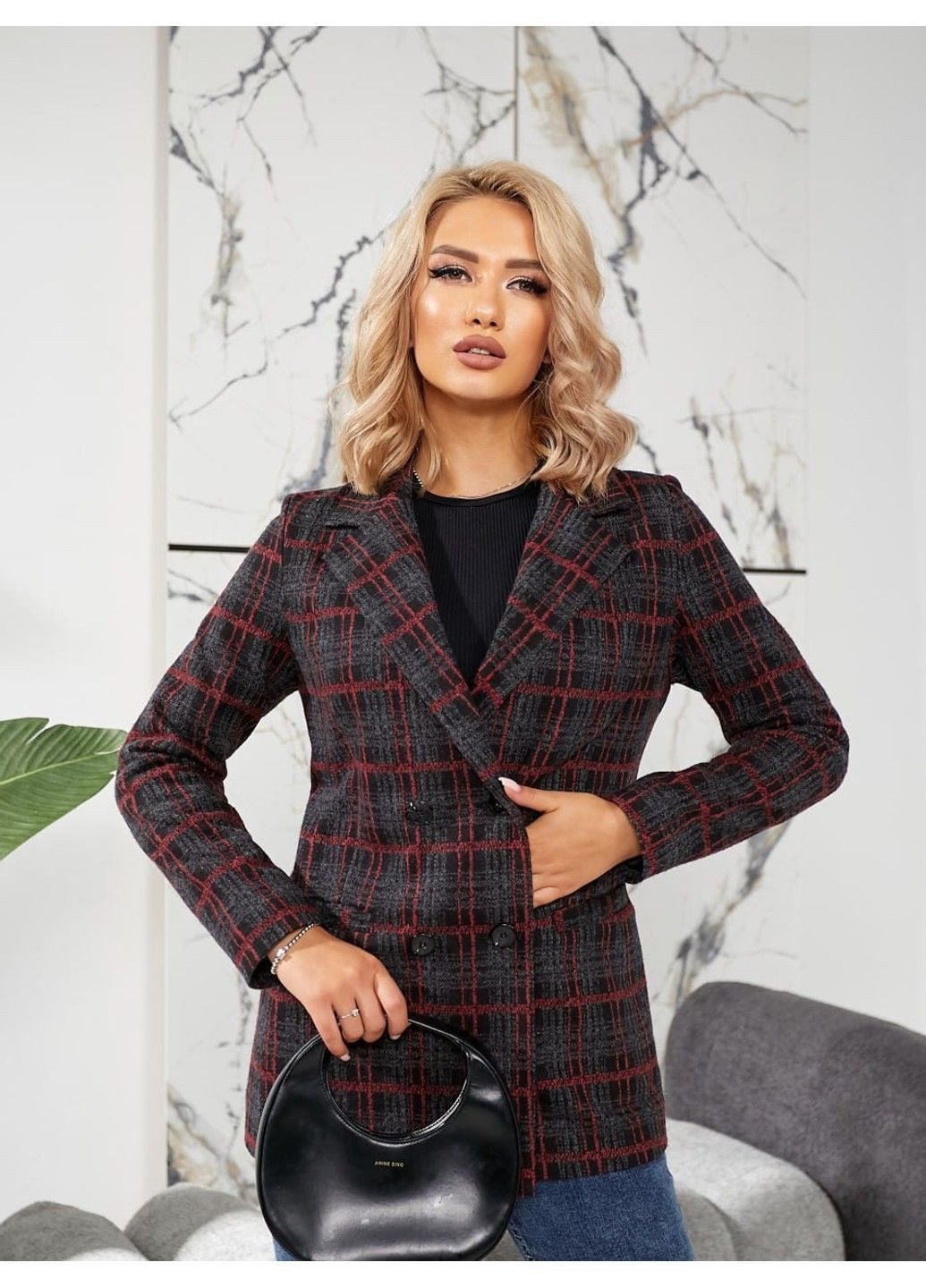 Серый женский пиджак 200768 DIA COSA - зимний