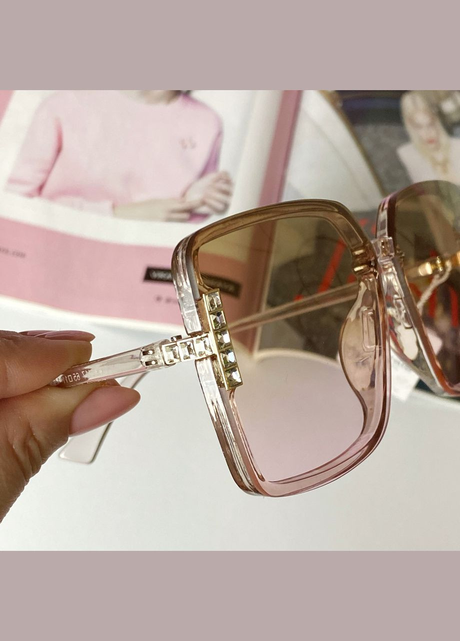 Квадратные очки розовые No Brand (302316638)