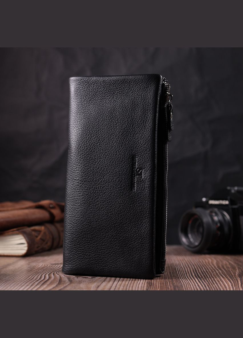 Женский кошелек-клатч с двумя молниями из натуральной кожи 21х10,5х2 см 22527 st leather (329197507)