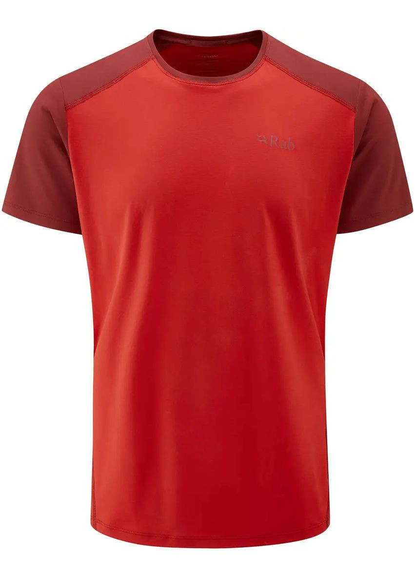 Комбинированная футболка force tee ascent red/oxblood red Rab