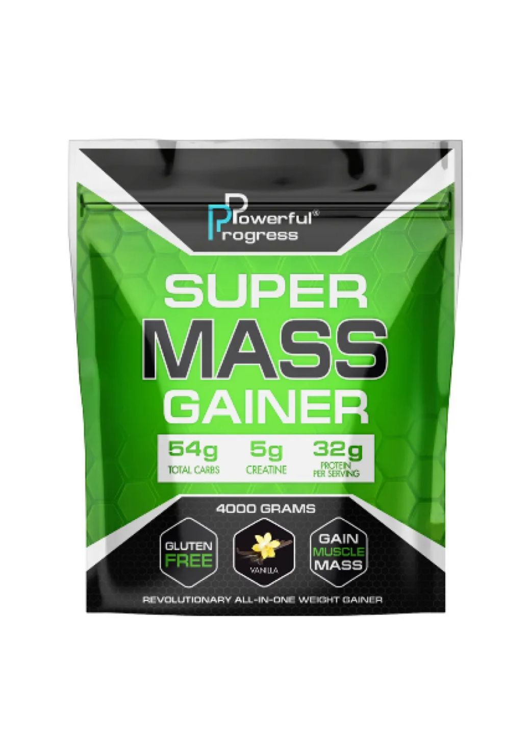 Super Mass Gainer - 4000g Vanilla гейнер Powerful Progress (291124790)