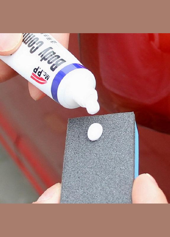 Паста для удаления царапин или потертостей и полировки краски автомобиля, тюбик 15 г+губка, набор No Brand (326603741)