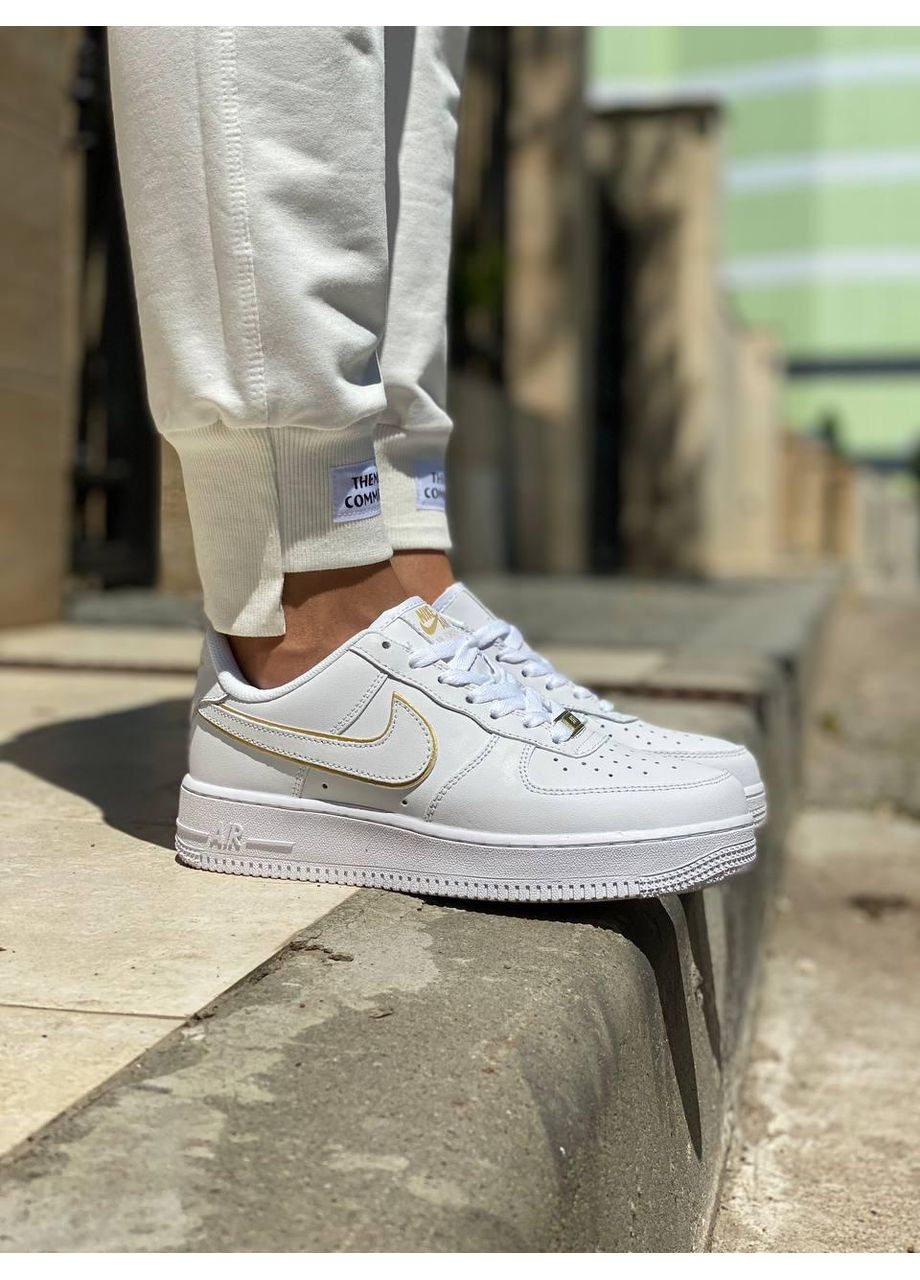Білі Осінні кросівки чоловічі nike air force 1 white 5 найк аір форс 1 преміум No Brand