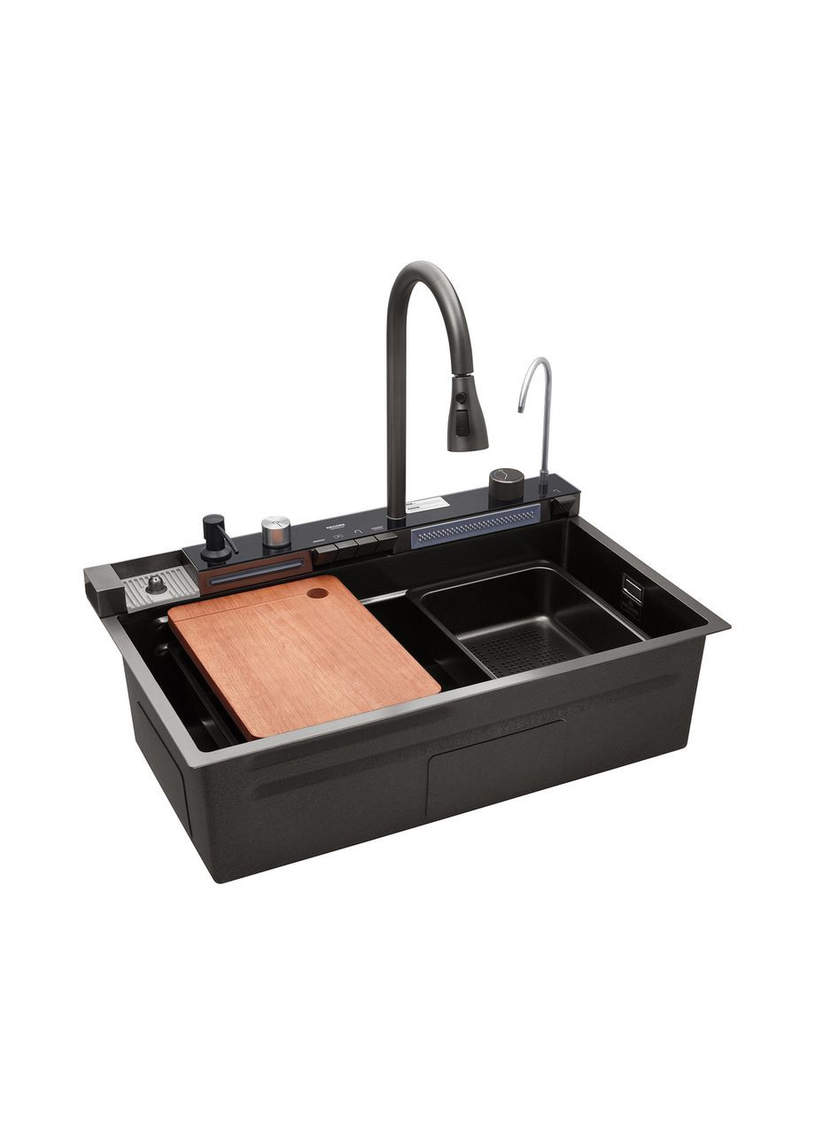 Кухонна мийка KRP Schwarze - SET7546ARTHM PVD (3.0/0.8 мм) Kroner (332972289)