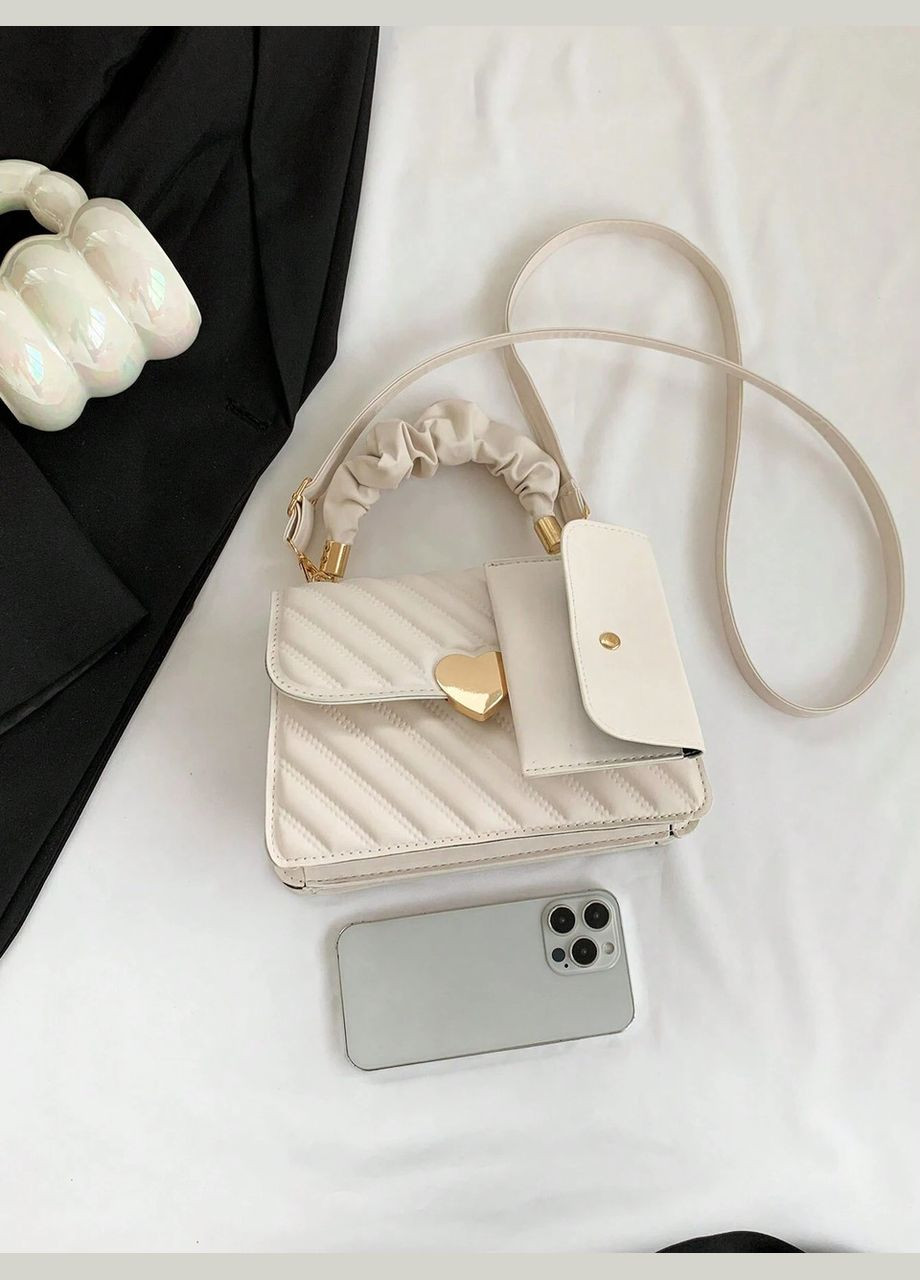 Женская сумка кросс-боди белая молочная No Brand (290665314)