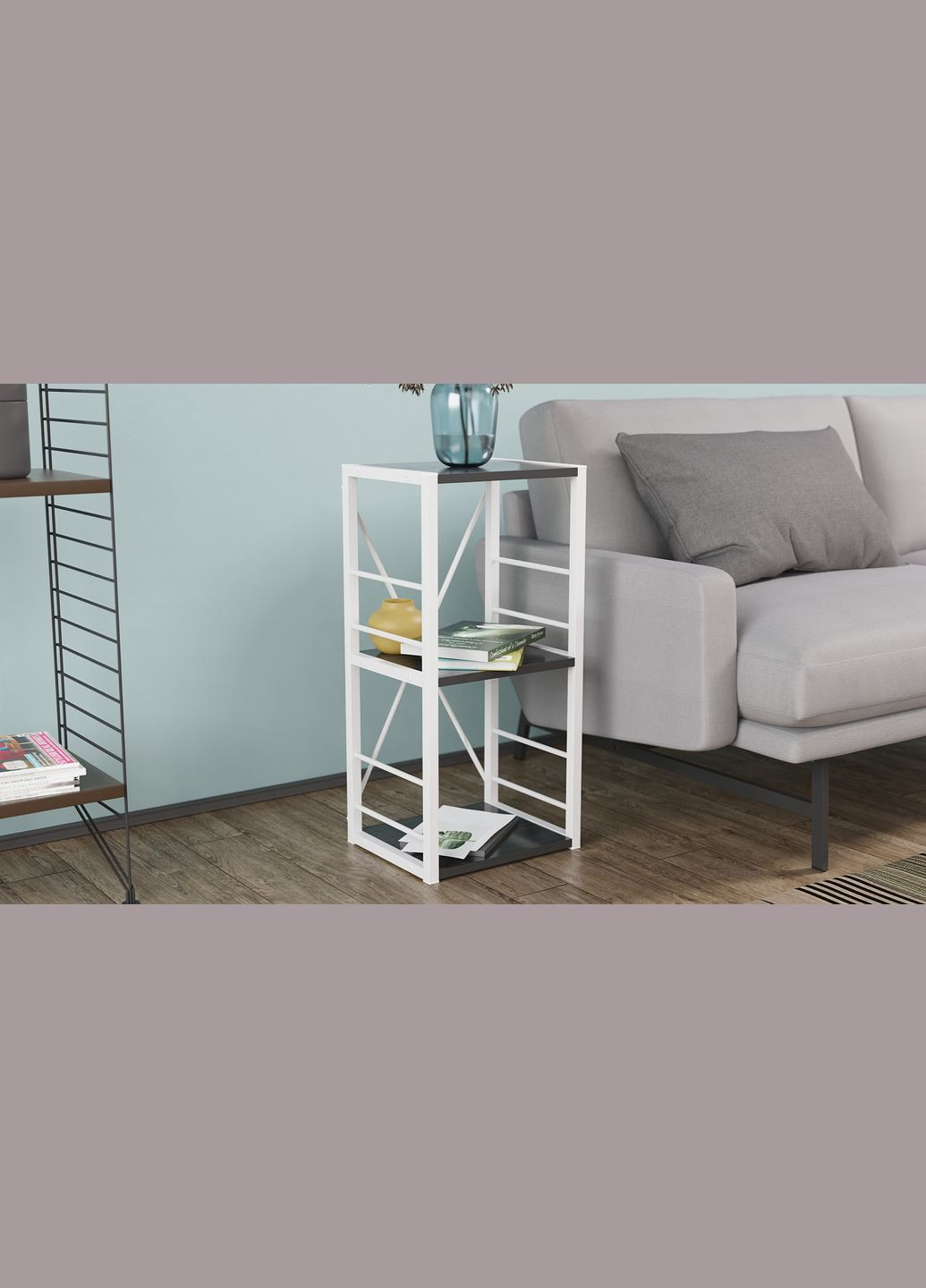 Этажерка 3/34 Серии Коннект 73x34x28 белый ДСП 16мм FRD-104300 Ferrum-decor (353501444)