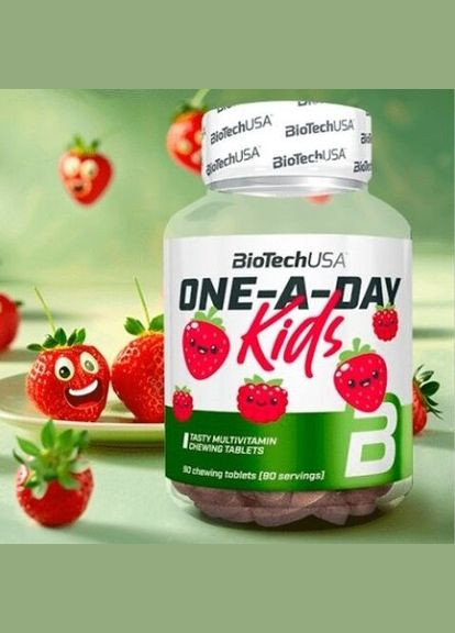 Вітаміни та мінерали One-A-Day Kids, 90 жувальних таблеток - Полуниця-малина Biotech (322208845)