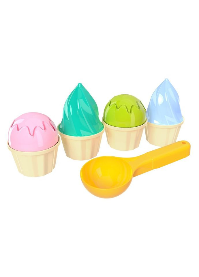 Іграшка "Набір для гри з піском" 6610TXK, 4 формочки та ложечка No Brand (365641917)