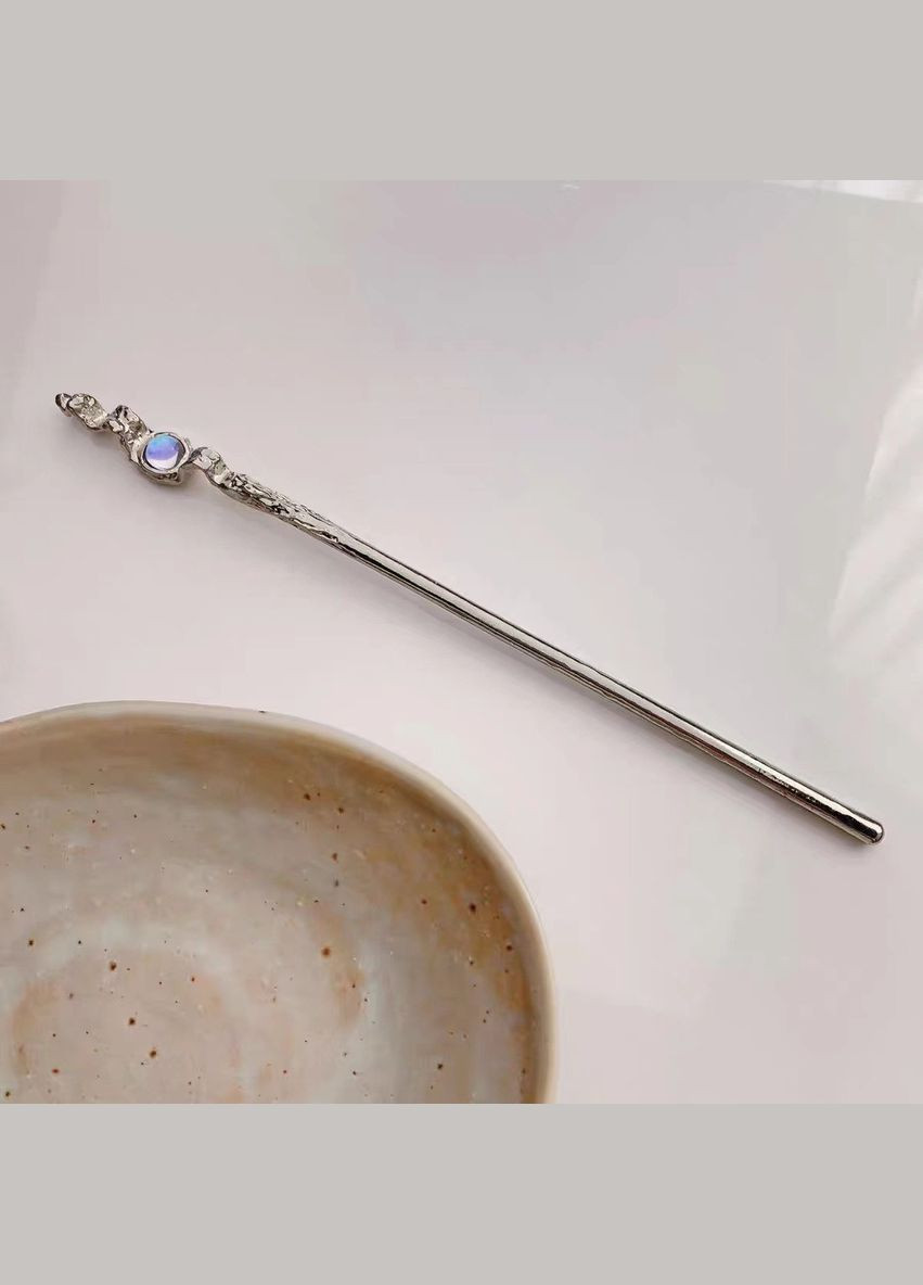 Традиционная китайская металлическая заколка для фиксации волос с камешком зеленого цвета No Brand (311222460)