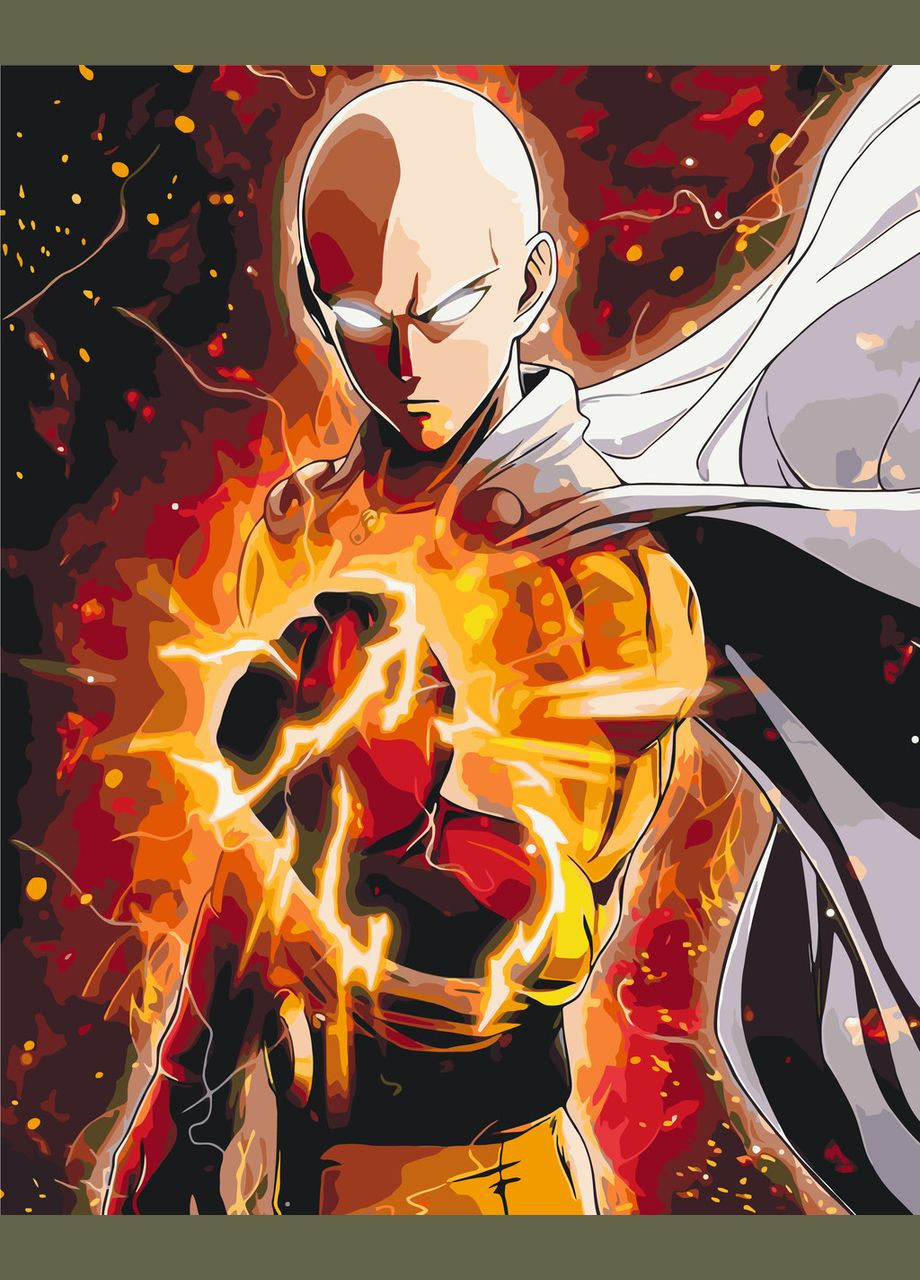 Картина за номерами Аніме. Ванпанчмен (людина одного удару) 40*50 см Оригамі LW 31100 Origami (322141976)