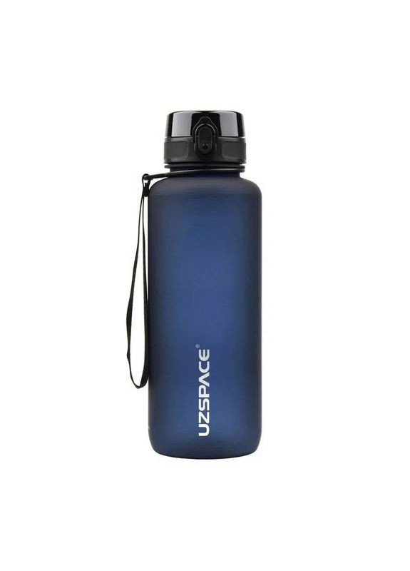 Пляшка для води Frosted Waterbottle 3056, чорна-синя, 1,5 л Uzspace (361116435)
