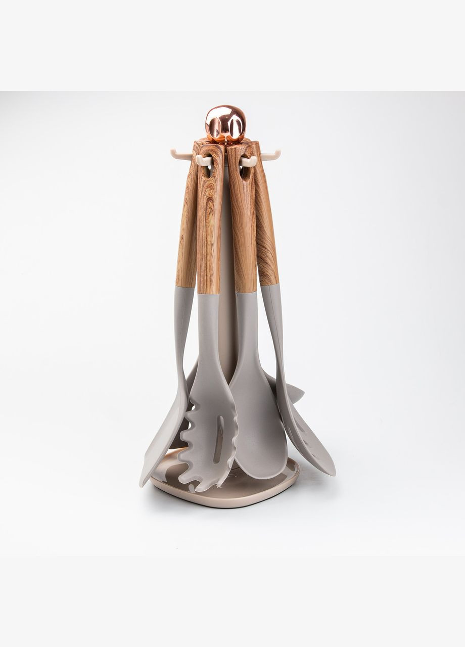 Набір кухонного приладдя 6 штук з підставкою HP27474 TS Kitchen сірий,