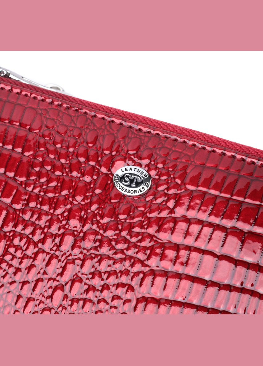 Фактурний клатч на два відділення з лакованої натуральної шкіри 22692 st leather (331906281)