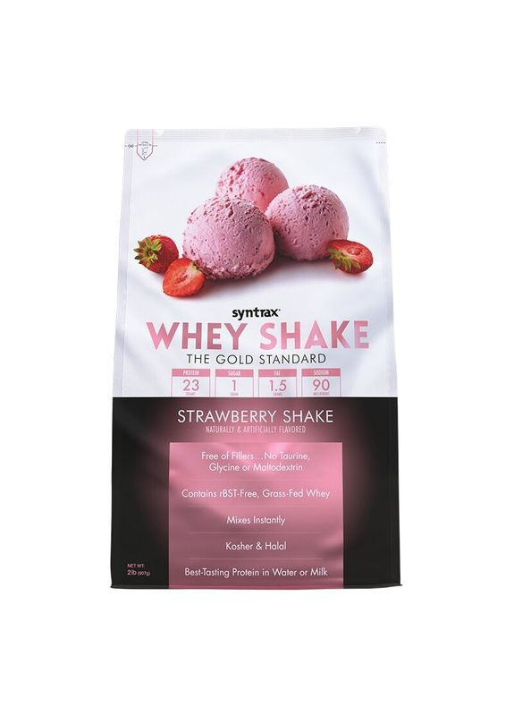 Протеїн Whey Shake, 2.27 кг - Полуниця Syntrax (355796816)