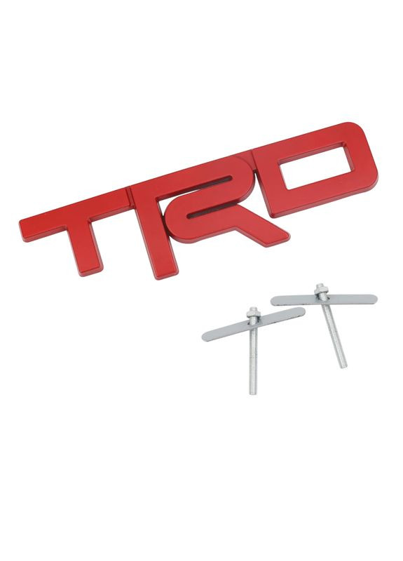 Емблема напис TRD для 124х35мм ЧЕРВОНА металева (на кріпленнях) Toyota (369610171)