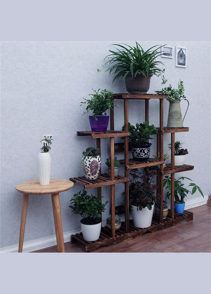 Подставка для цветов из дерева Божуа мокко (ЦВТ-013210) No Brand (328227771)