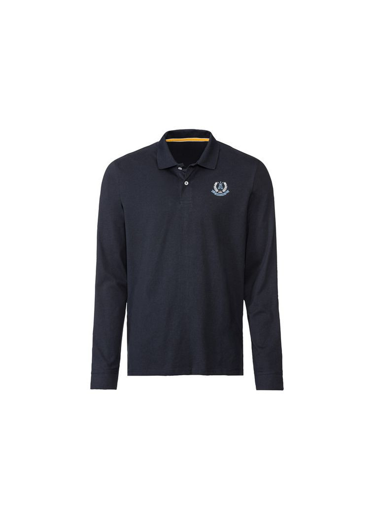 Темно-синяя футболка-футболка поло с длинными рукавами хлопковый для мужчины lidl 435715 для мужчин Livergy