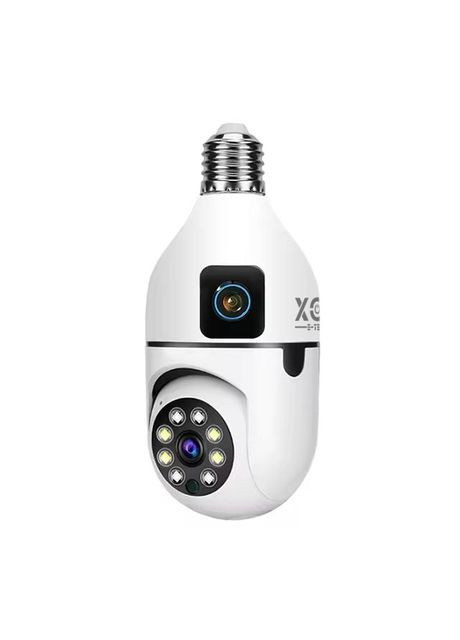 IP-камера цокольна з подвійним об'єктивом XON SmartCam Wi-Fi 1080P (UBWEW22VW 7430) Біла XON E-Tech (303726365)