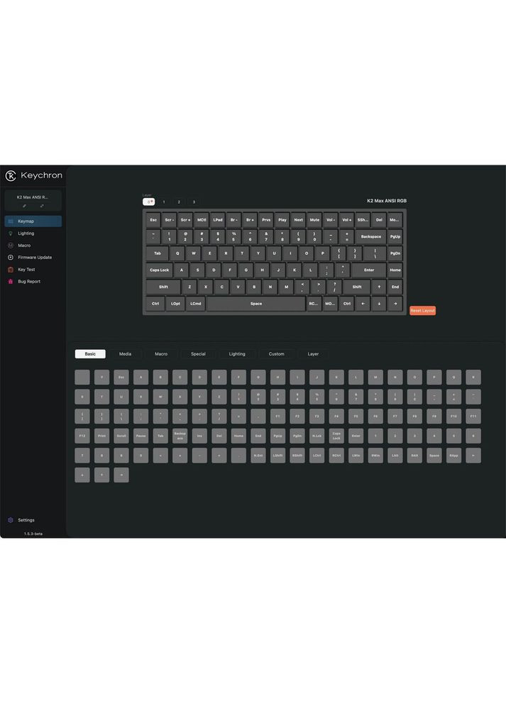 Клавіатура K2 Max 84Key Super Red Black (K2M-C1-UA) Keychron (322938965)