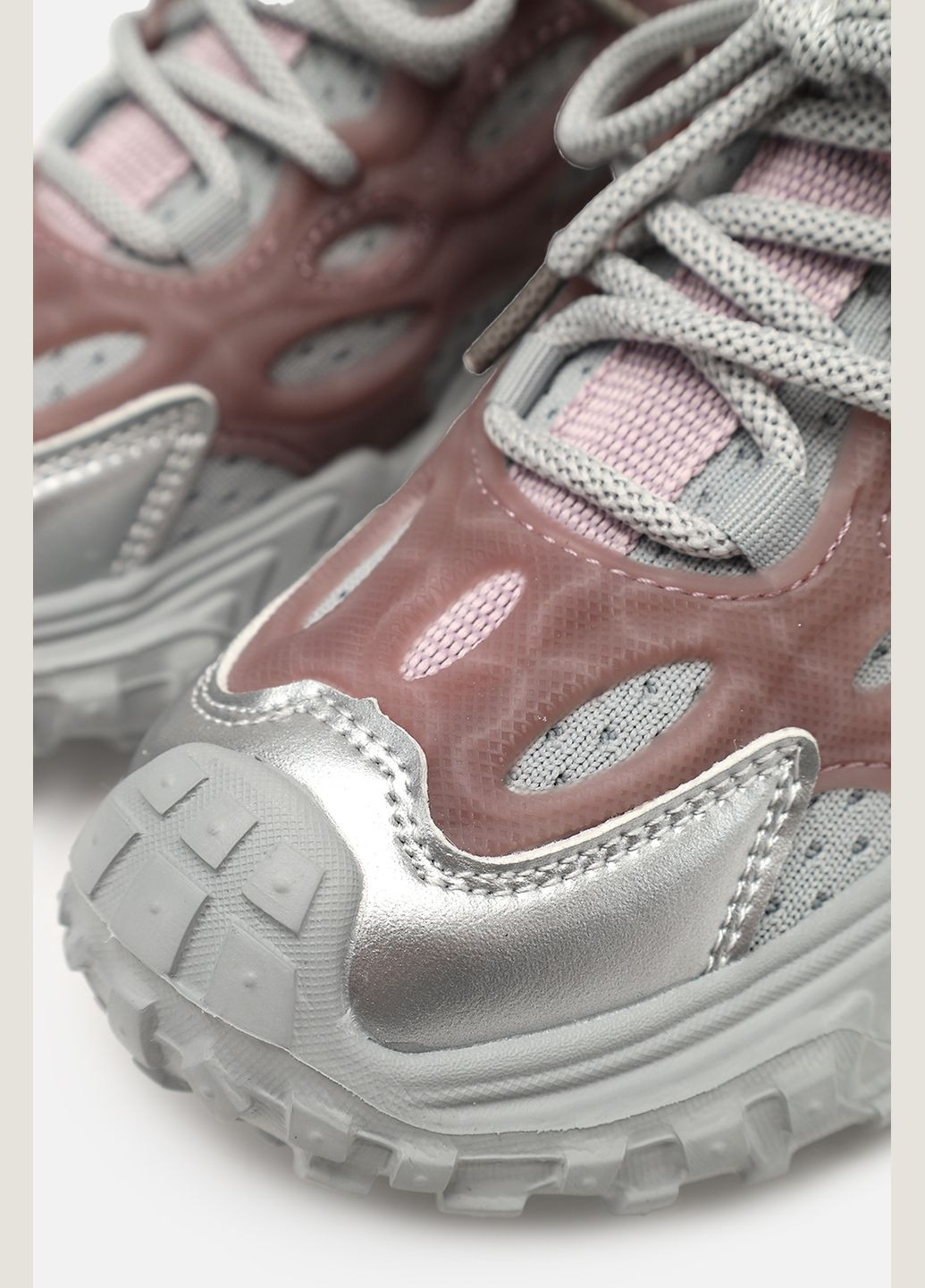 Серые демисезонные кроссовки на плоской подошве для девочки цвет серый цб-00272890 Kimboo