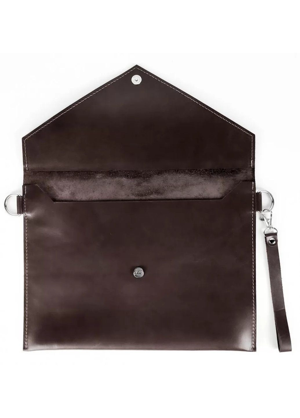 Кожаный клатч-конверт под A4 черный Skin and Skin (285718804)