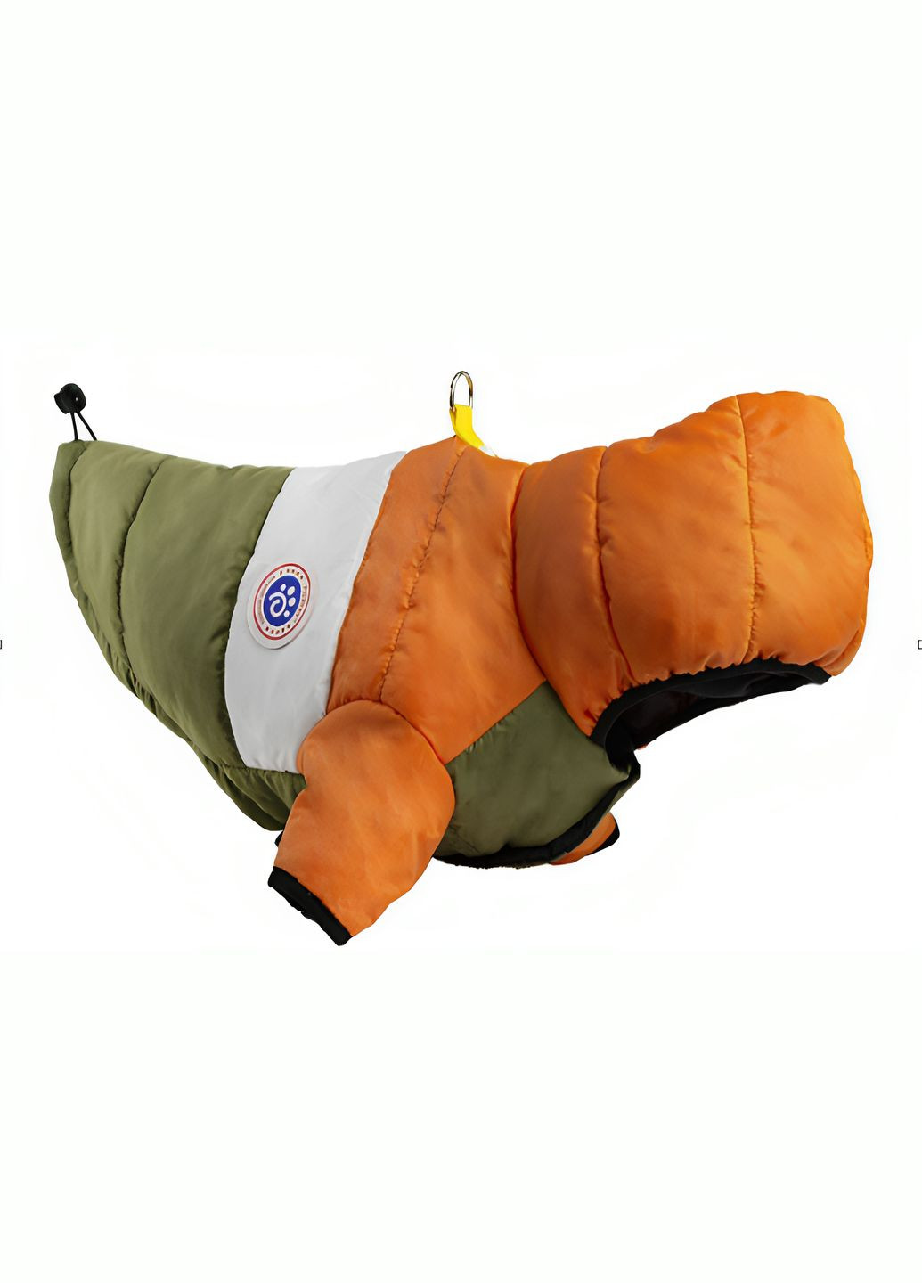 Куртка для собак та котів Army Green + Orange помаранчева/хакі Ecotoys (275394976)