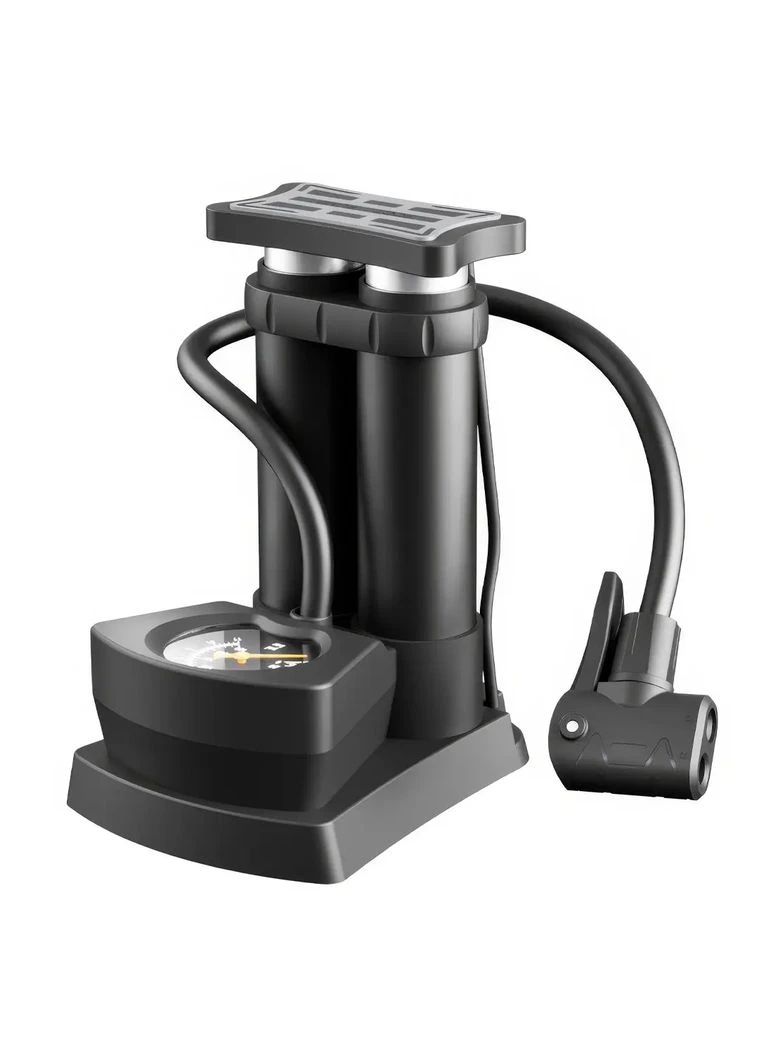 Портативный ножной насос с манометром Air pump AND 521-2414 Двухцилиндровый насос Blip (393960512)