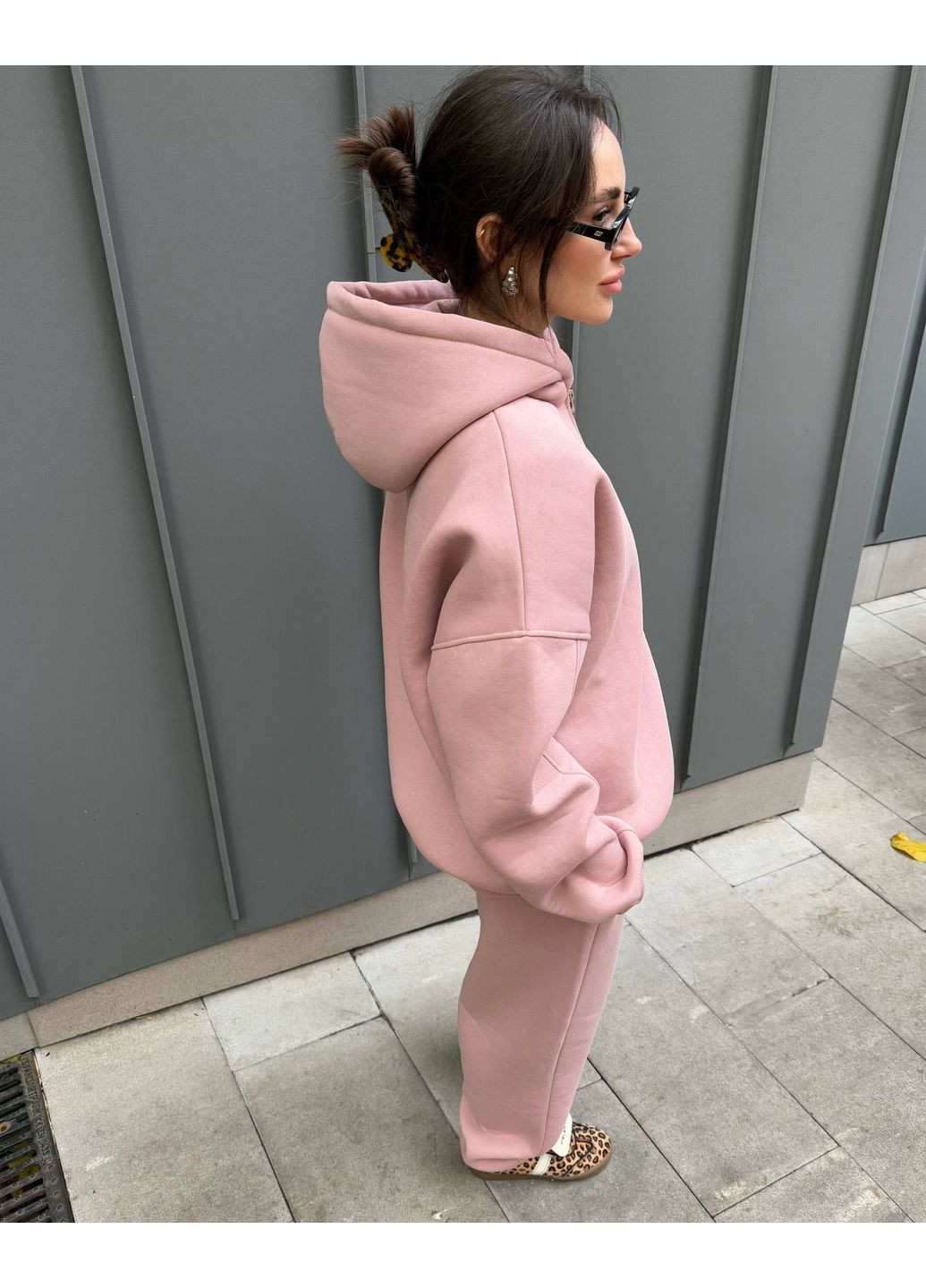 Костюм жіночий оверсайз на флісі No Brand (366238447)