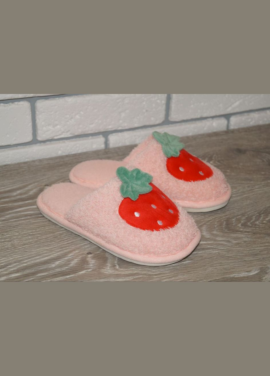Розовые комнатные тапочки для девочки розовые Artshoes с аппликацией, с белой подошвой, с вышивкой