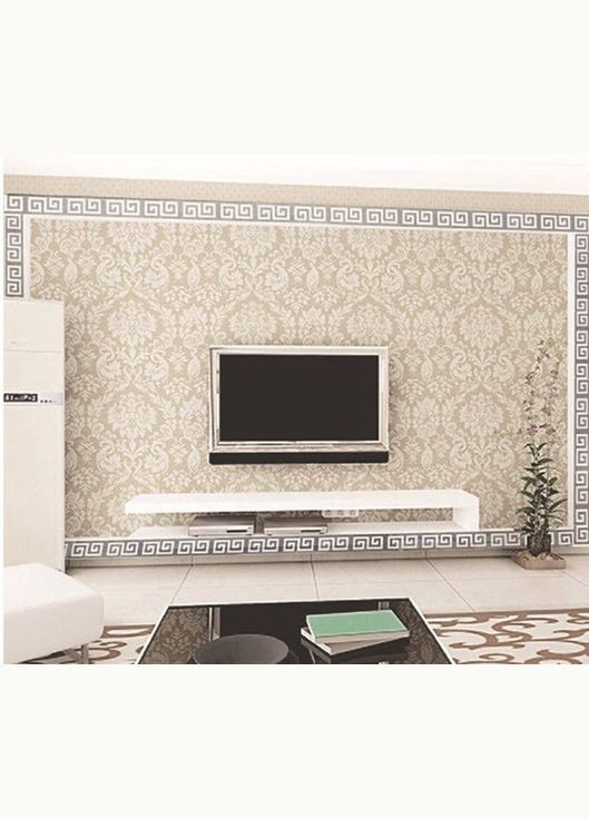 Дзеркальні акрилові наклейки Орнамент срібний 10 х 10 см 10 шт набор Б153-10 No Brand (302242075)