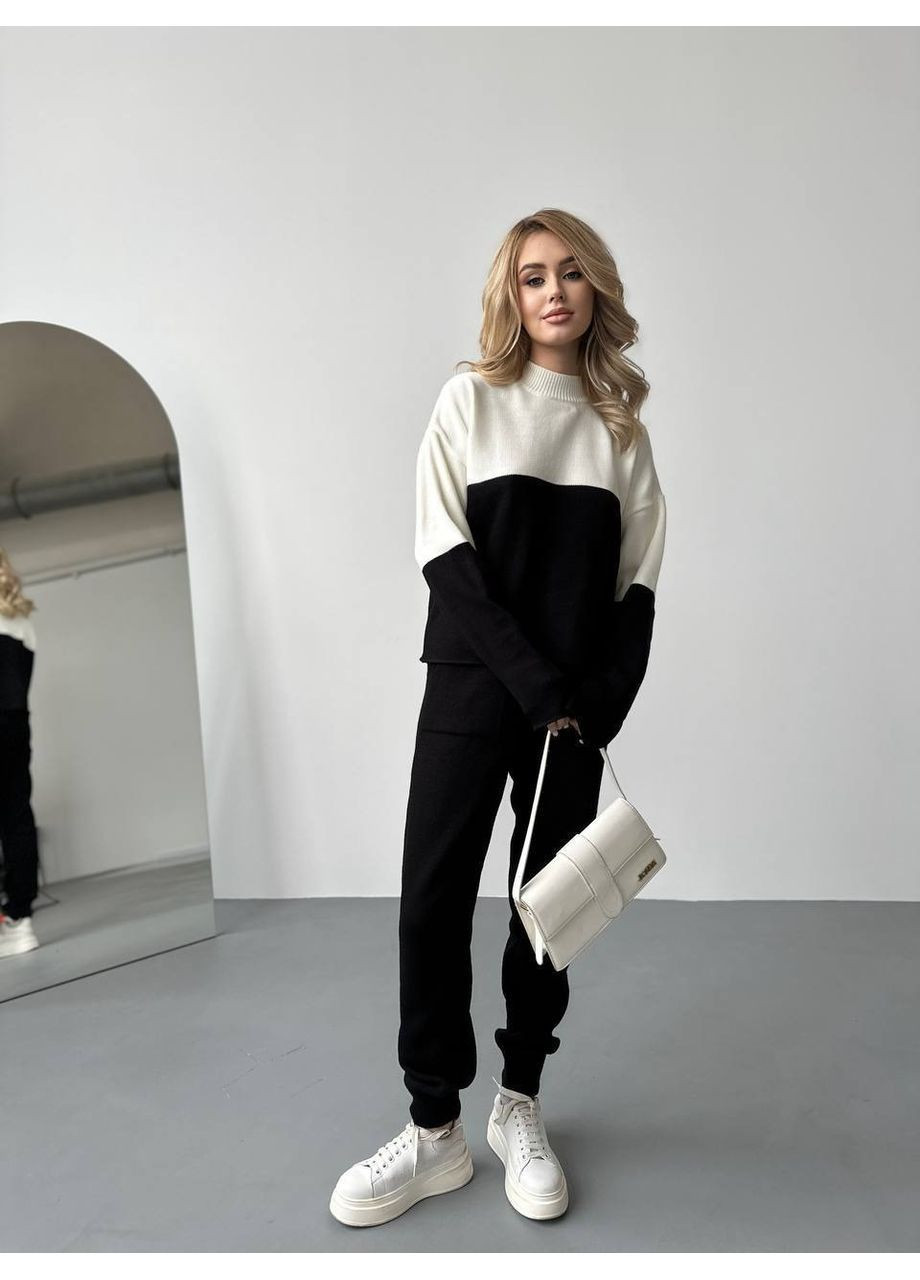 Костюм (брюки, свитер), цвет Черный Fashion (364184266)