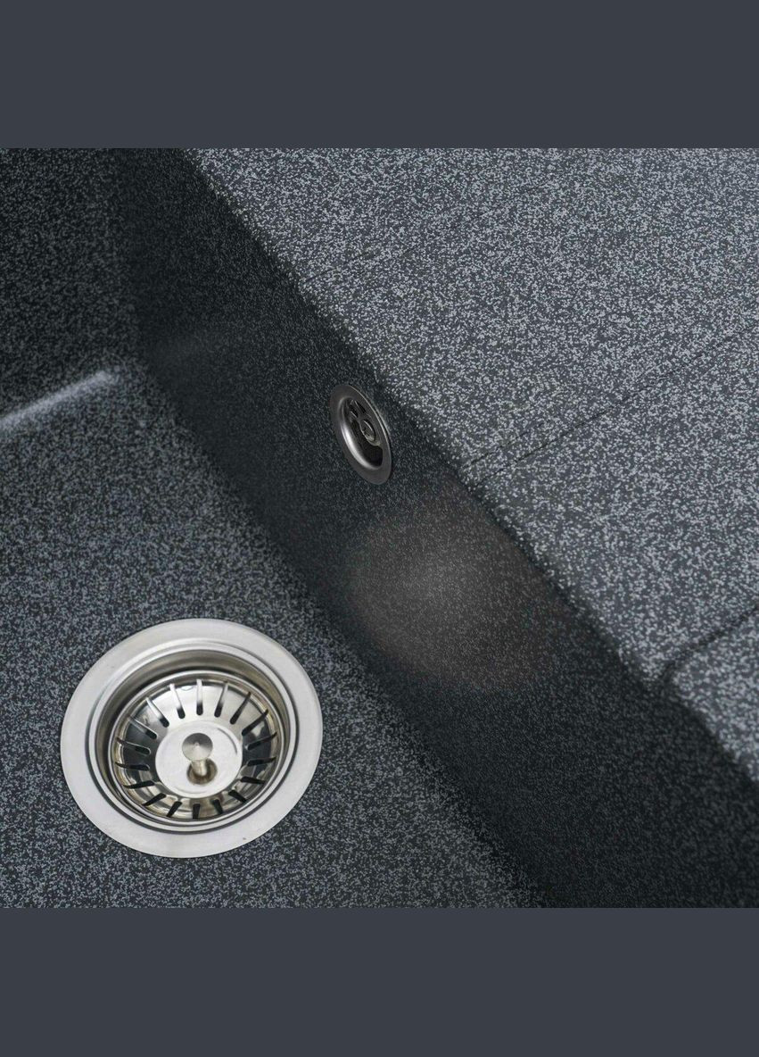 Гранитная мойка для кухни 6550 INTENSO матовая Графит Valeso (342070805)