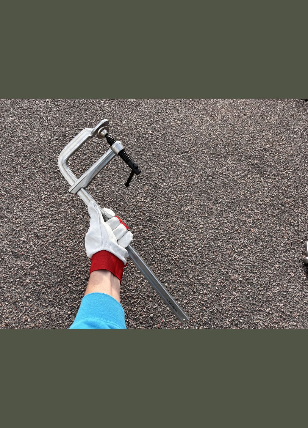 Струбцина F-образная винтовая, 400×120 мм, цельнометаллическая, для фиксации дерева и металла - Струбцины No Brand (368887435)