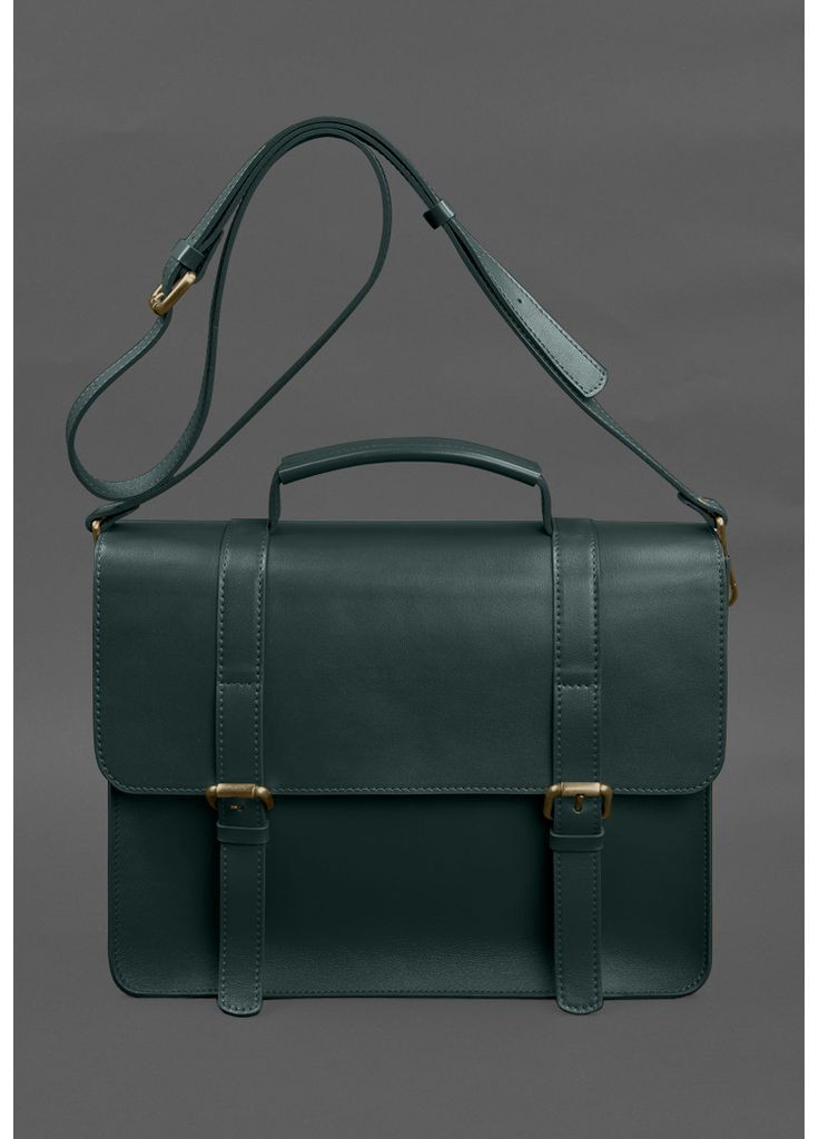 Шкіряна сумка-портфель Porte зелений BlankNote (348359353)