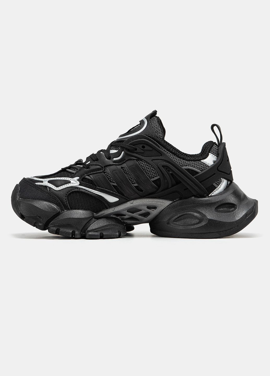 Кроссовки женские и мужские Adidas Vento XLG Deluxe Black | Адидас Венто черные No Brand чёрные демисезоны (334000613)