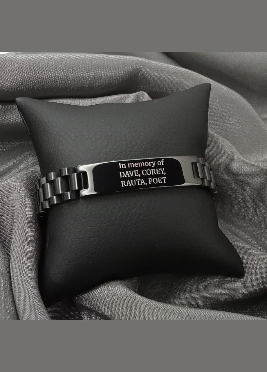 Металлический браслет с гравировкой на подарок. Индивидуальная гравировка на браслете арт.53501 No Brand (307363840)
