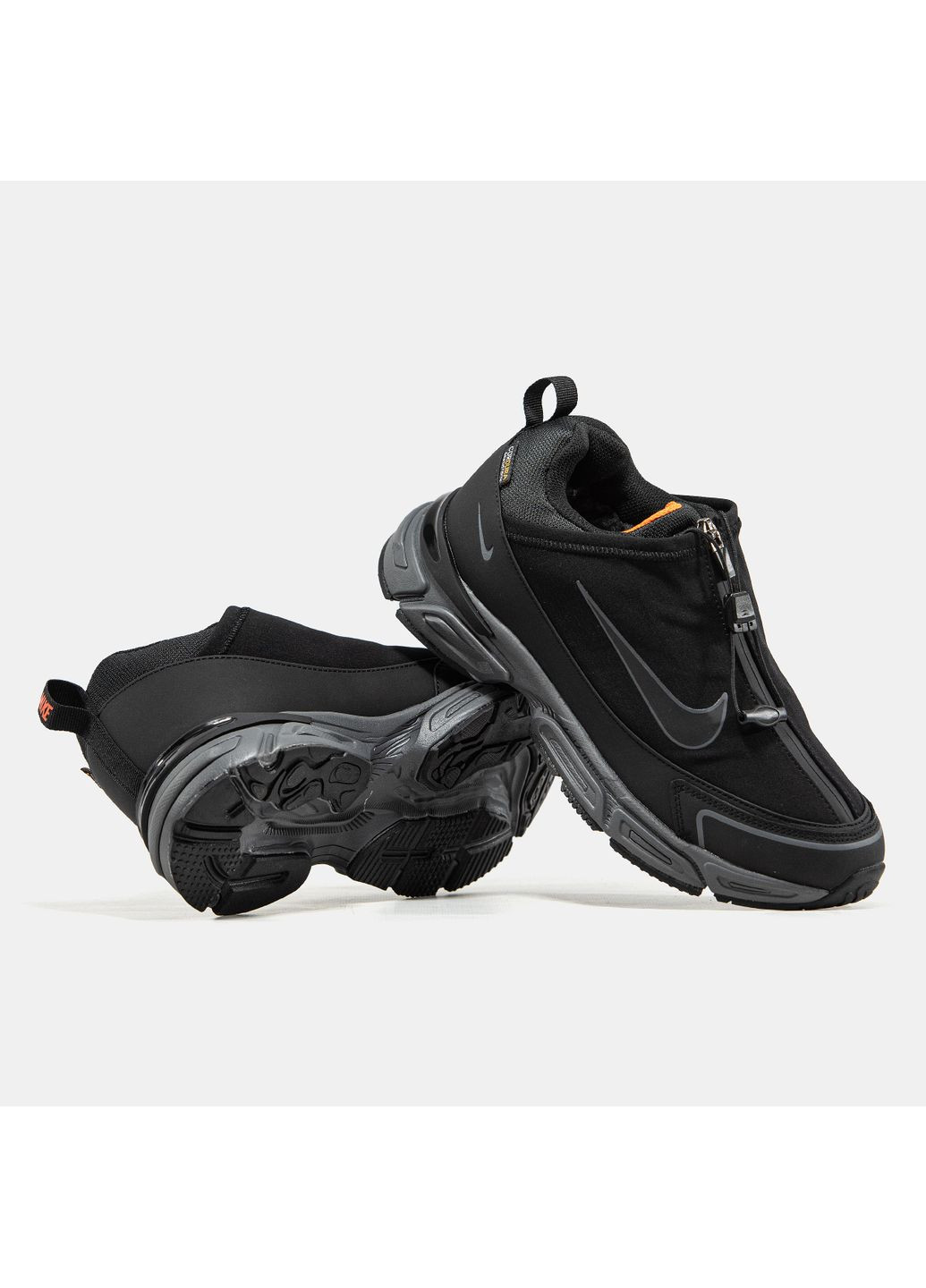 Чорні Осінні кросівки чоловічі nike zoom pulse cordura black grey winter fur | найк зум пульс кордура чорні No Brand