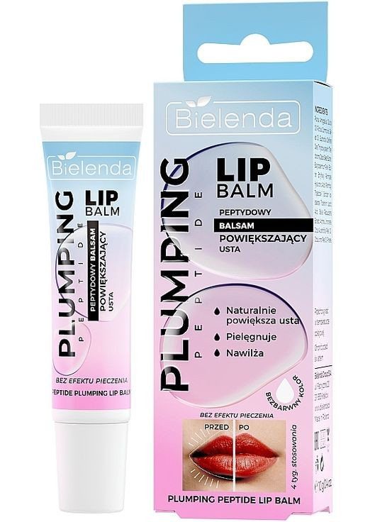 Пептидний бальзам для збільшення губ Plumping Pertide Lip Balm 10g (1511720-39981407) Bielenda (368655655)