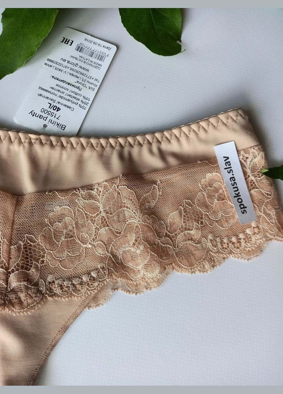 Жіночі трусики бежеві з мереживом 715500 розмір Zebra (368788000)