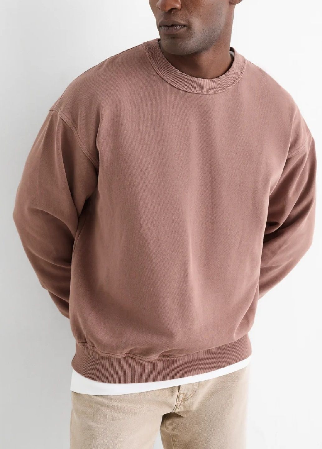 Світло-коричневий світшот C&A однотонний (361675881)