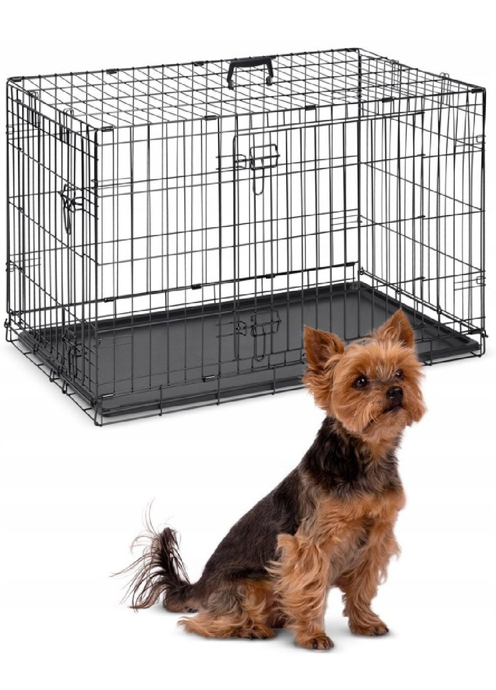 Металева клітка вольєр транспортер для перевезення транспортування тварин собак 75х47х54 см (478252-Prob) Розмір S Unbranded (303455424)