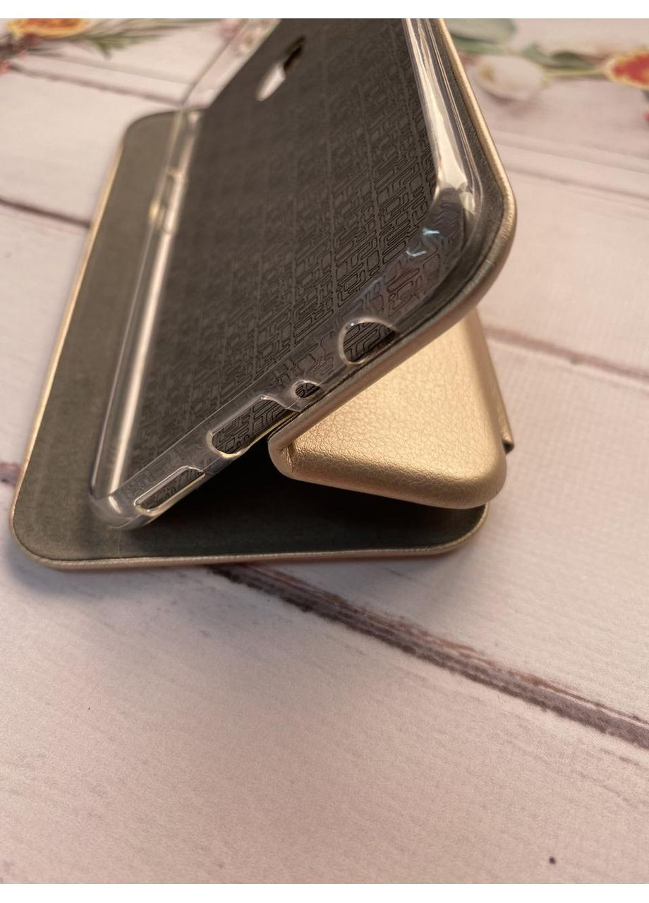 Чехол-книжка золотой с рисунком на Samsung Galaxy А10s (A107) Путешествия. Штампы (принт 316) G-Case (360711501)